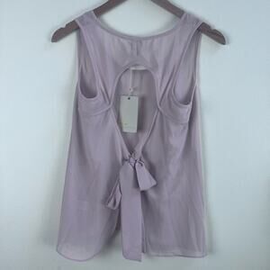 SIS SIS Blush Pink Sleeveless Tank Top Open‎ Back Shirt Women's Size M NWT